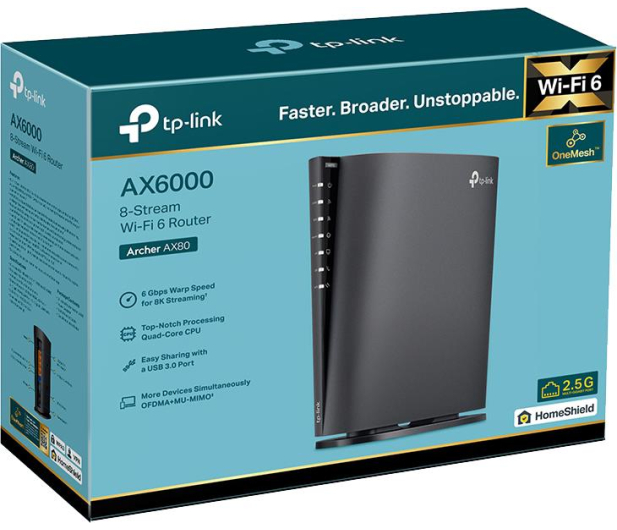 TP-Link Archer AX80 (6000Mb/s a/b/g/n/ac/ax) 1xUSB - 1134664 - zdjęcie 3